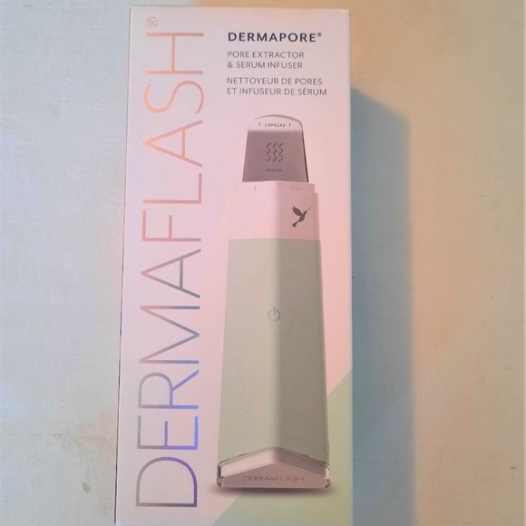 BNIB DERMAPORE by DERMAFLASH Pore Extractor & Serum Infuser Tool Color: Icy Mint - Picture 5 of 7